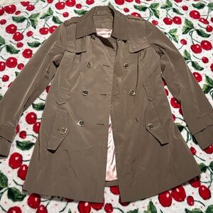 Calvin Klein Tan and Pink Trench Coat
